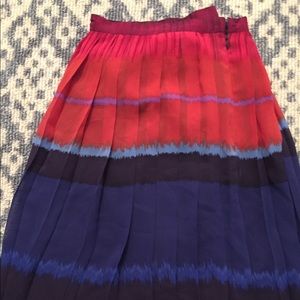 Elle multicolored pleated swing skirt